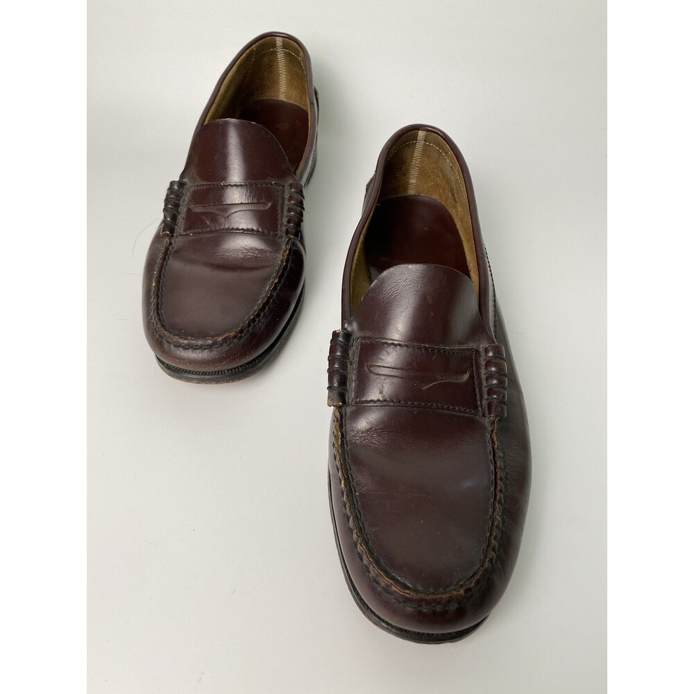Florsheim Men’s 10 D Burgundy Leather Penny Loafer Dress Shoe Oxblood Burgundy